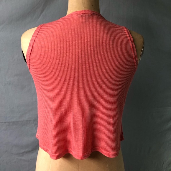 Guess Pink Tie-Up Tank Top Crop Top, Size Small - Picture 4 of 4